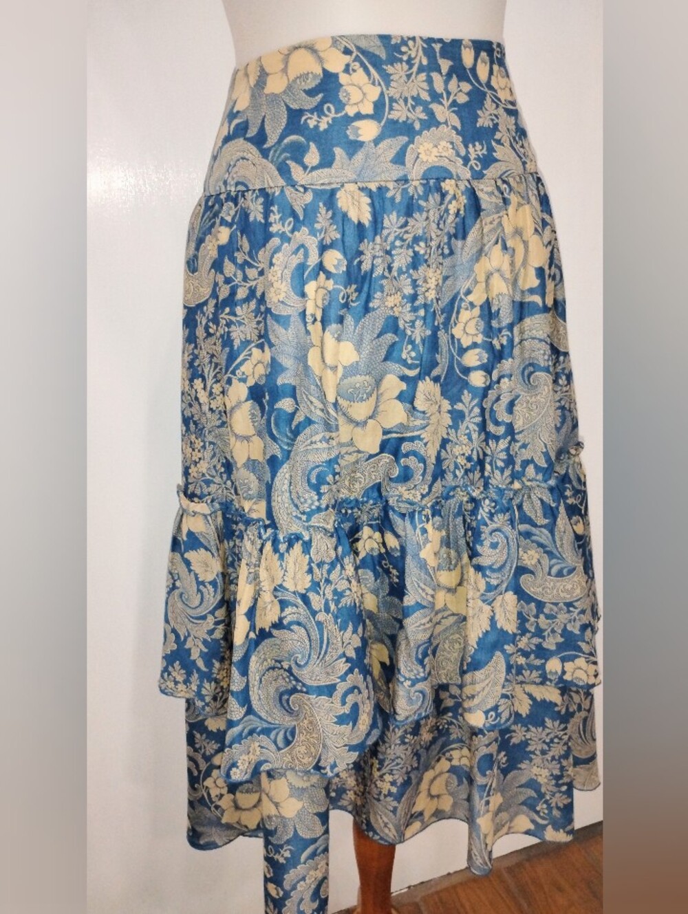 DOUBLE RUFFLE COTTON SKIRT - Picture 5 of 8